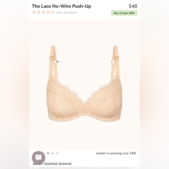The Lace Lively no wire push up bra 34B - Picture 6 of 7